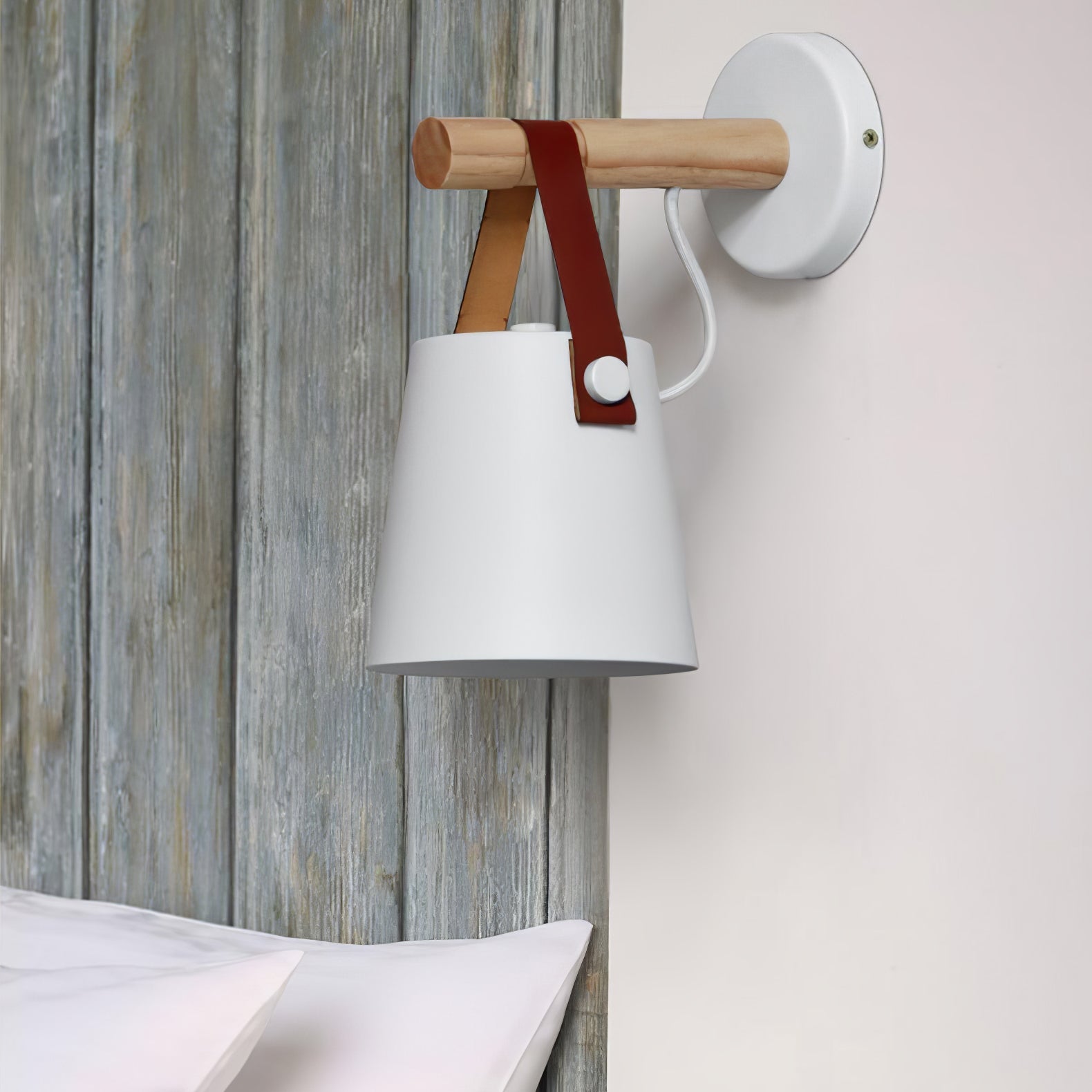 Wooden Conical Wall Light