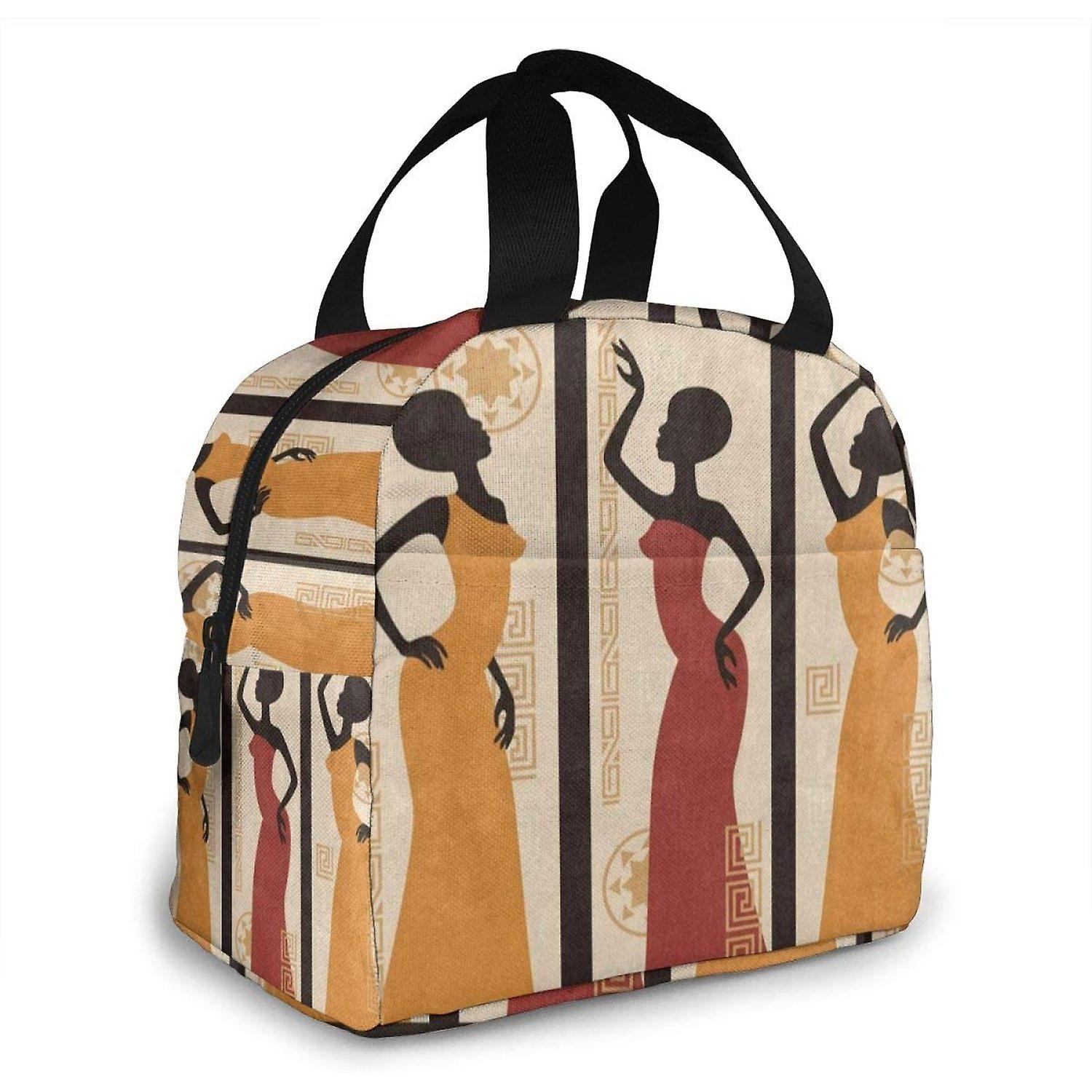 Beautiful African American Women Vintage Insulated Neoprene Lunch Bag For Women， Men And Kids， Lunch Tote For Work And School