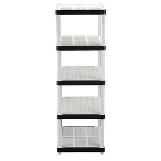 5-Tier Plastic Garage Storage Shelving Unit in Gray