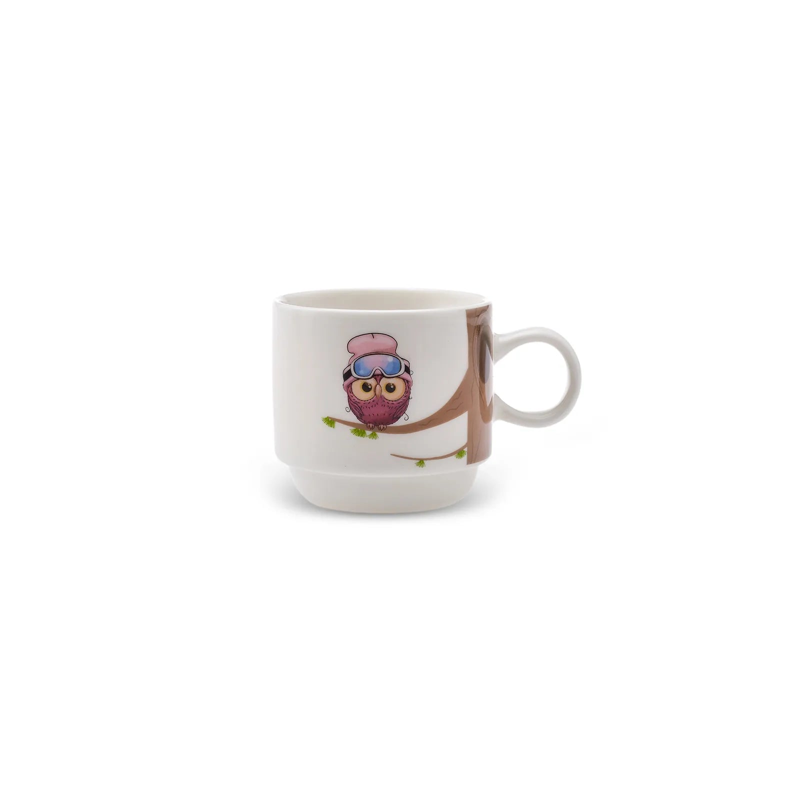 Karaca Owl 4 Pcs Mug With Stand 160 Ml 153.03.06.5922