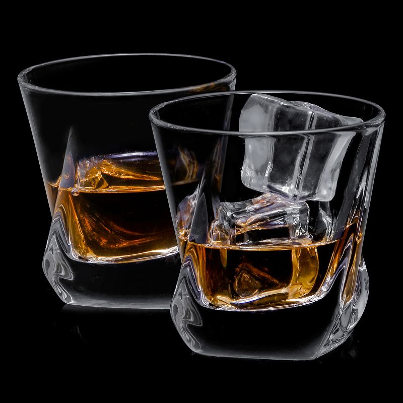 JoyJolt Aurora 4-pc. Crystal Whiskey Glass Set