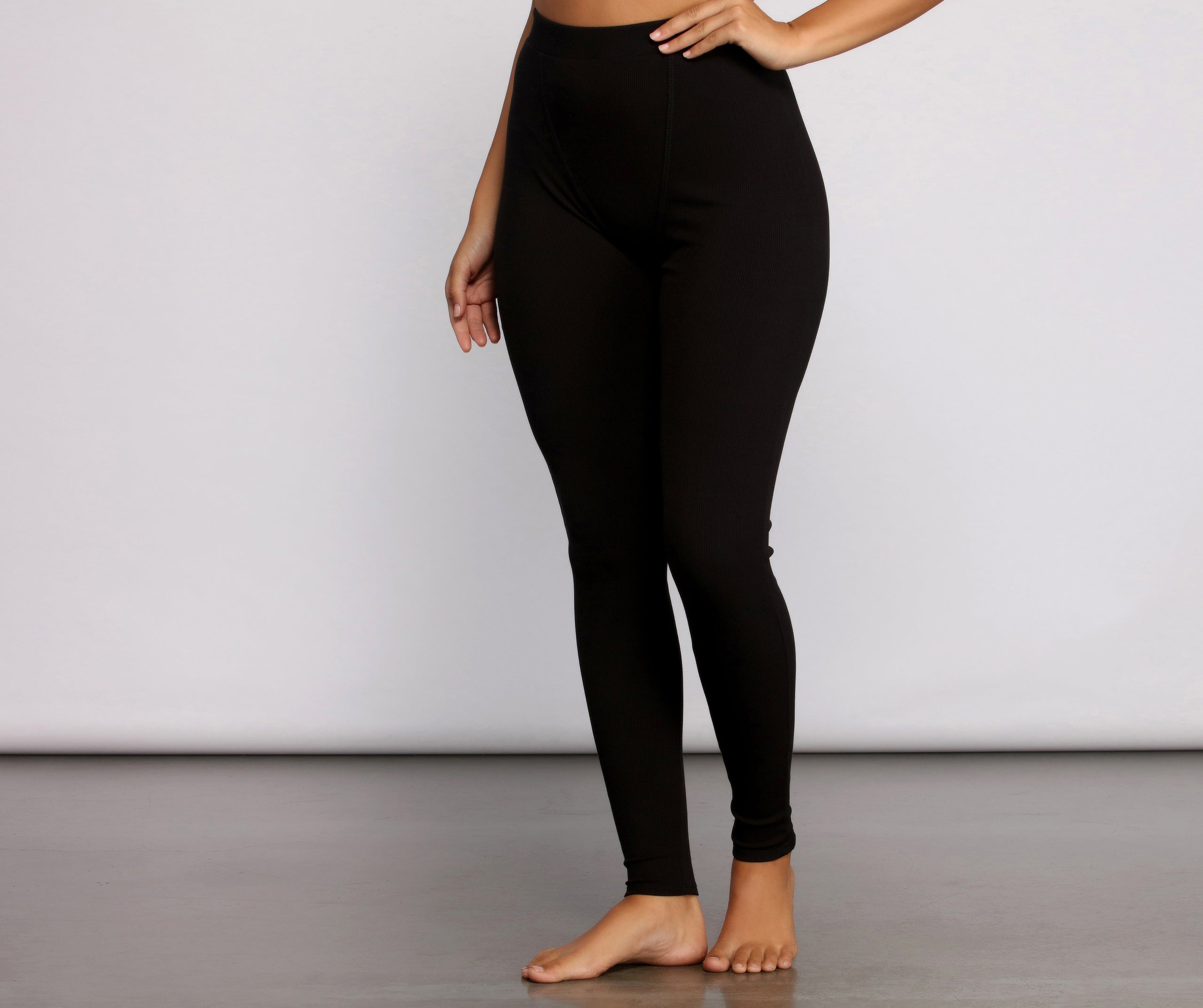 Ribbed High Waist Pajama Leggings