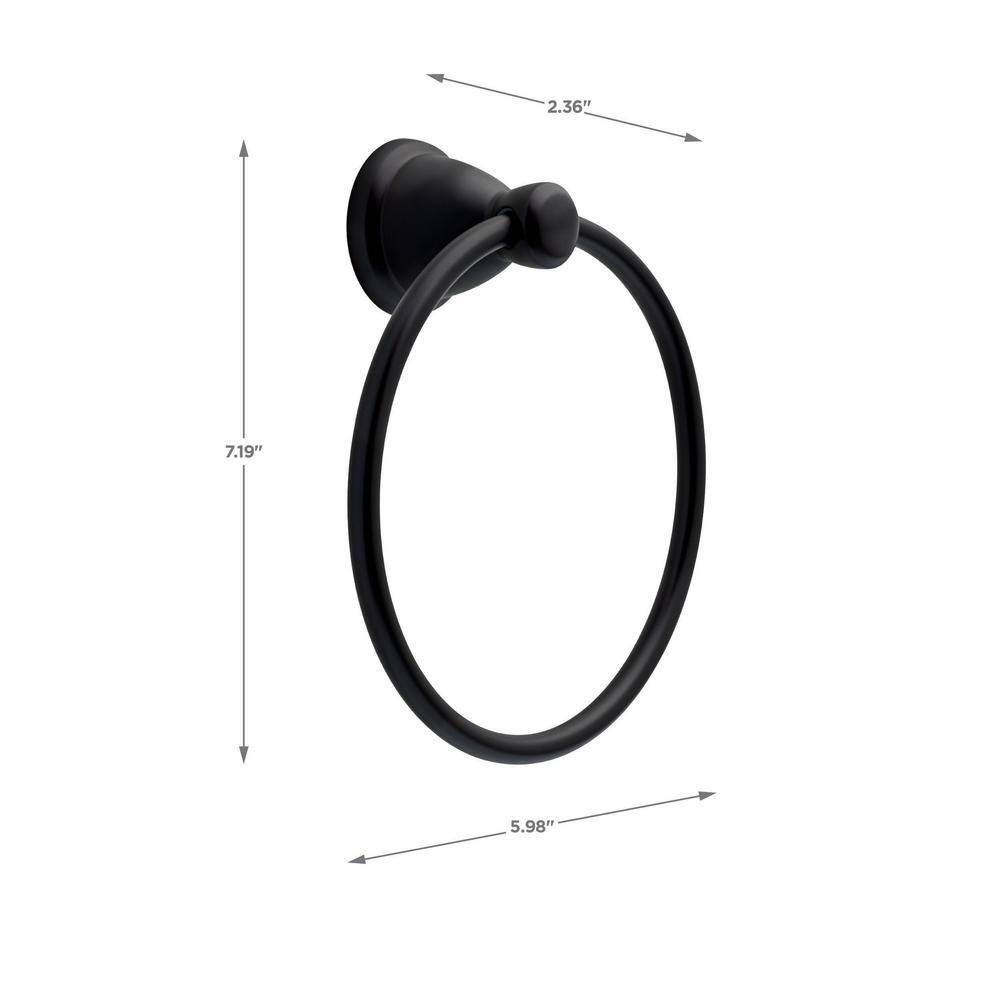 Franklin Brass Kinla Towel Ring in Matte Black KIN46-MB