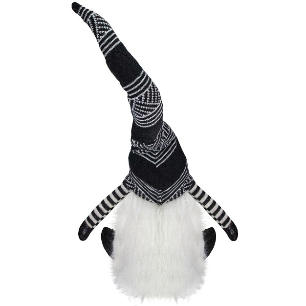 Black And White Gnome Plush Tabletop Christmas Decoration