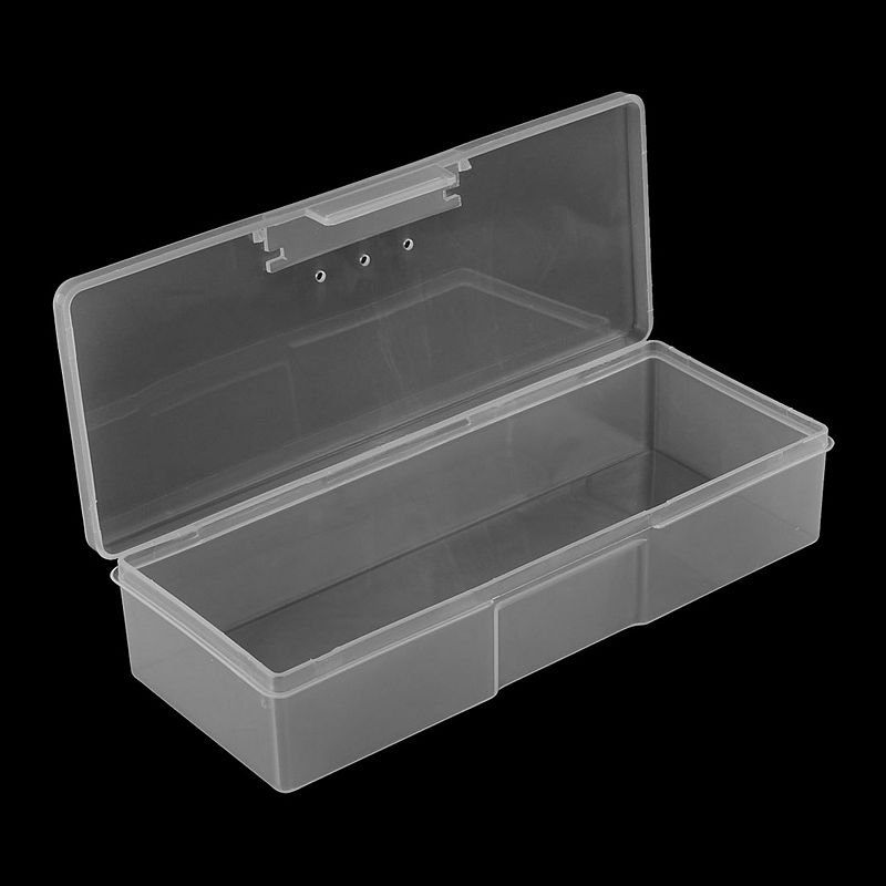 Home Plastic Rectangle Shaped Organizer Storage Box Holder Case Clear