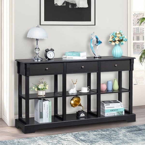 Console Table with Ample Storage for Entryway Living Room