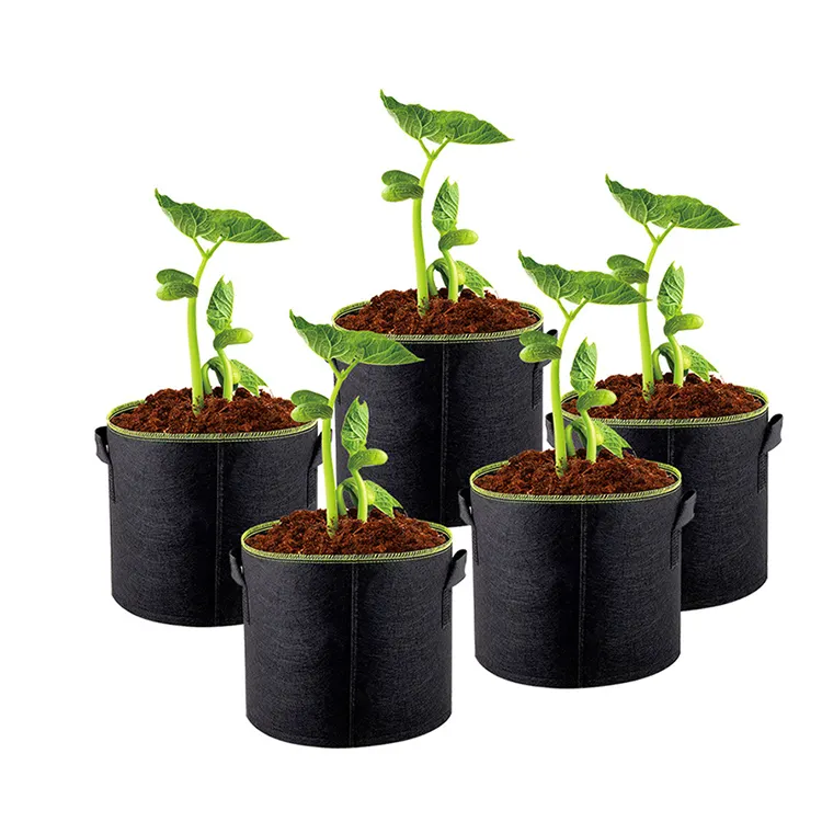 5 / 10 / 20 / 30 / 40 / 50 / 100 / 200/300 fabric gallon garden supplies eco friendly breathable plant bag felt grow bags