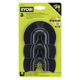 RYOBI 3-12 in. WoodDrywall Flush Cut Blade Set (3-Piece) A24304