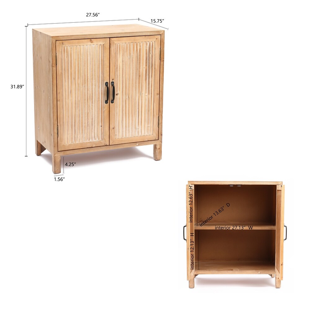 Natural Wood 2 Door Storage Cabinet   31.89\