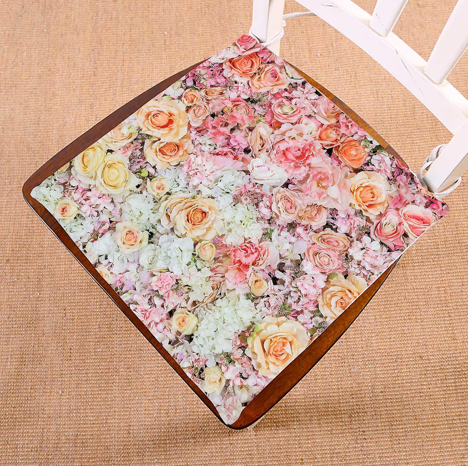 Beautiful Flowers Wedding Scene Chair Pads Chair Mat Seat Cushion Chair Cushion Floor Cushion 40x40 Cm B--25094