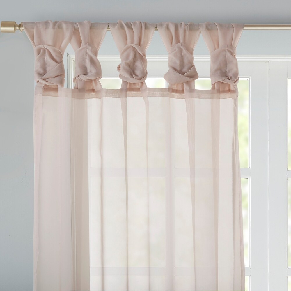 Madison Park Elowen Twisted Tab Voile Sheer Window Curtain Pair