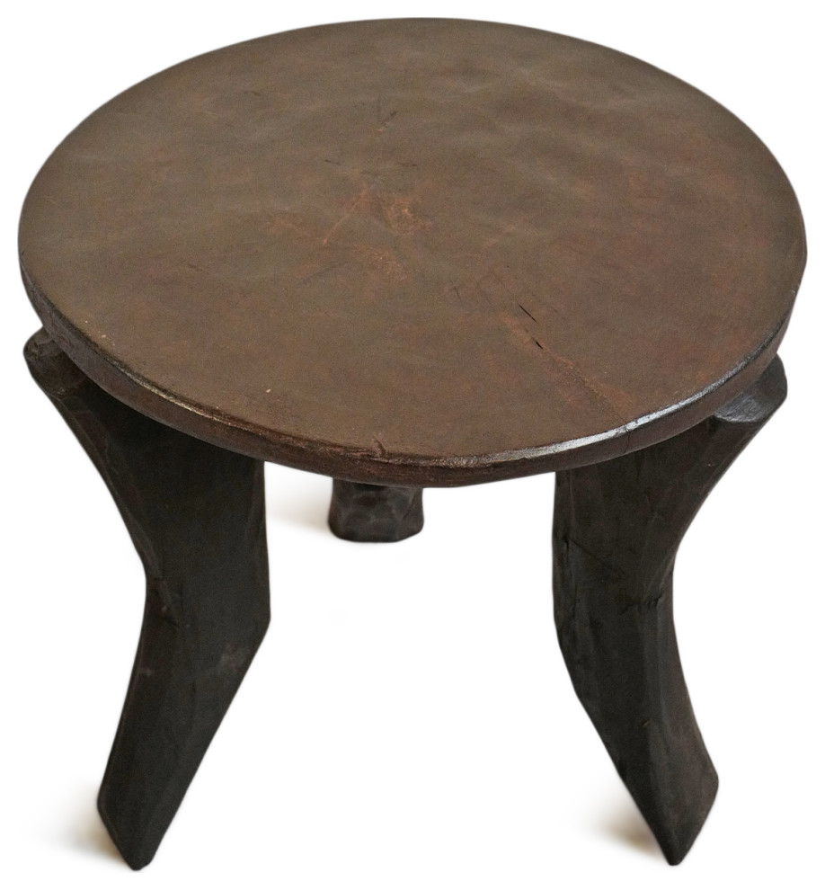 Consigned Abiola Ivory Coast Stool   Rustic   Accent And Garden Stools   by Design Mix Furniture  Houzz