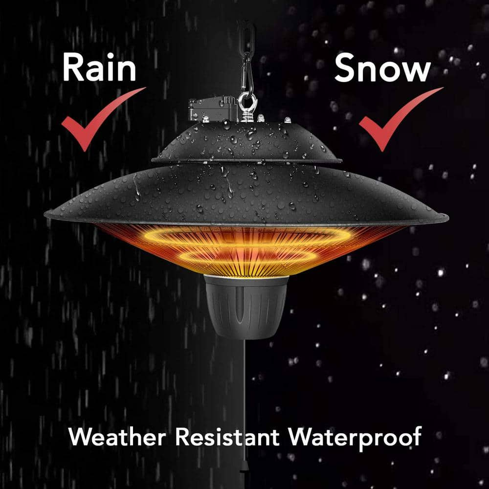 Afoxsos 600-Watt/1500-Watt Simple Deluxe Patio Portable Outdoor Heating with Overheat Protection, Ceiling-Mounted Heater HDMX1302