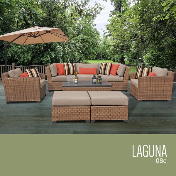 Laguna 8 Piece Outdoor Wicker Patio Furniture Set 08c