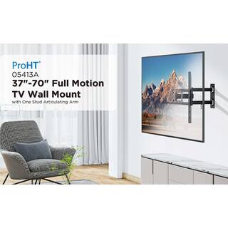 ProHT Full Motion Dual Arm TV Wall Mount for 37 in. - 70 in. Flat Panel TV's with 25 Degree Tilt 77 lb. Load Capacity 05413