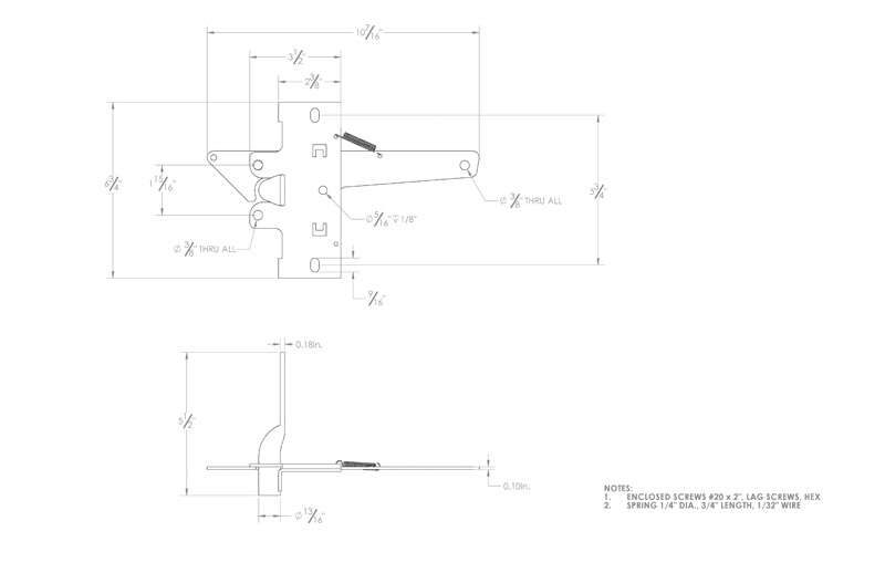 Ace 13.52 in. H X 4.75 in. W X 1.09 in. L Gloss Zinc Gate Latch