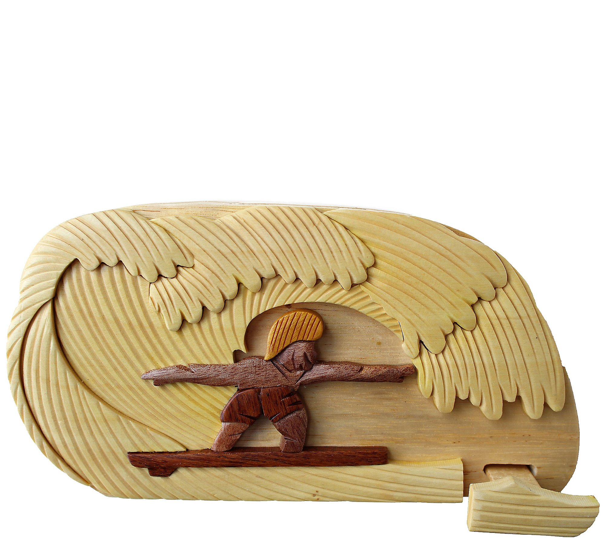 Carver Dan's Surfer Puzzle Box with Magnet Closures