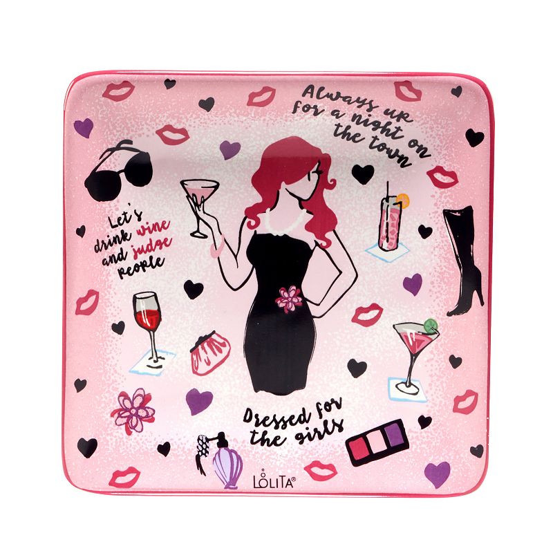 Certified International Lolita Divas on the Loose 4-pc. Canape Plate Set