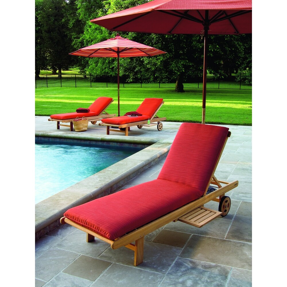 Nirwana Natural Teak Chaise Lounge Chair by Havenside Home