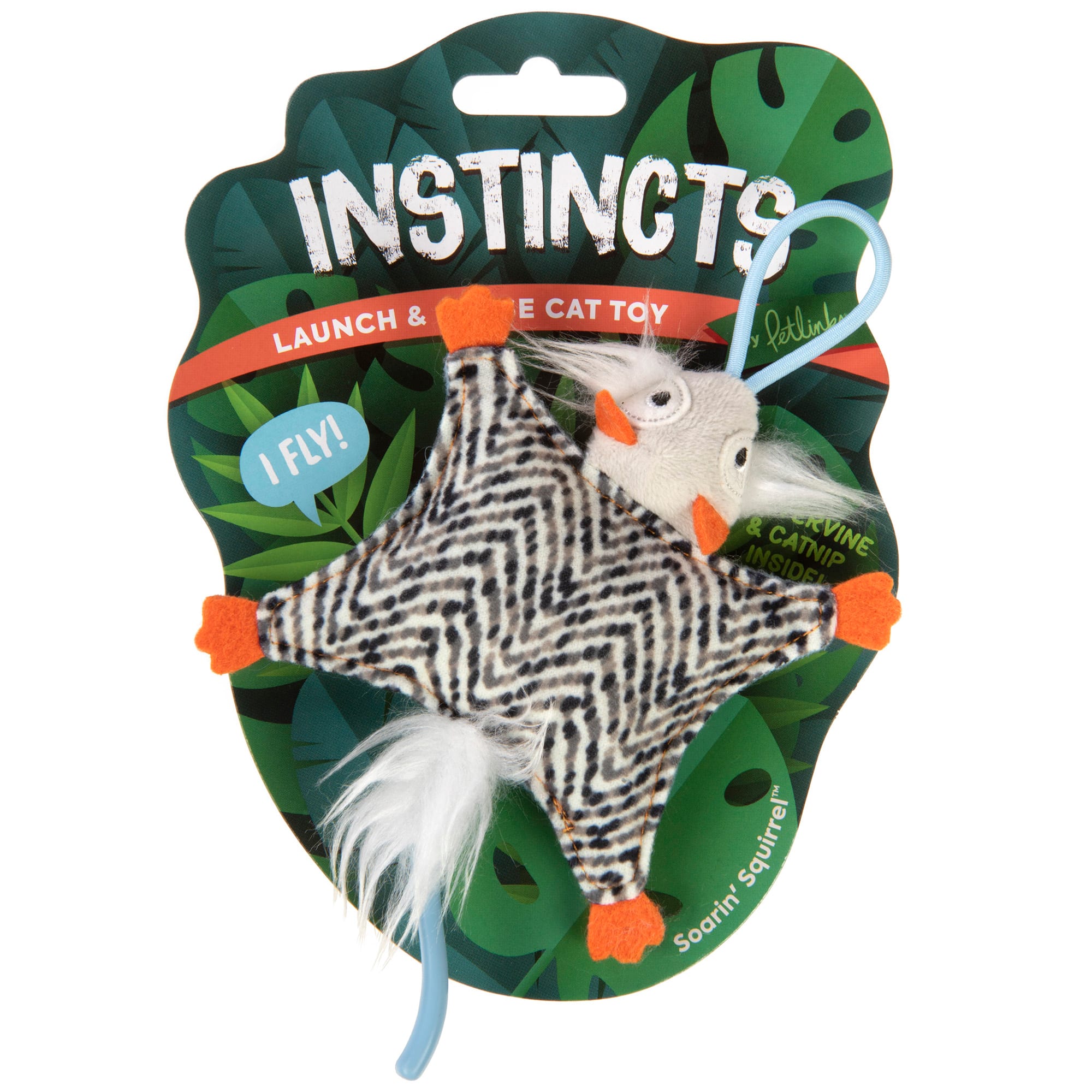 Petlinks Instincts Soarin' Squirrel Cat Toy， Small