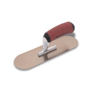 MARSHALLTOWN 10 in. x 3 in. Golden Stainless Steel Pool Trowel - DuraSoft Handle SP10GSD