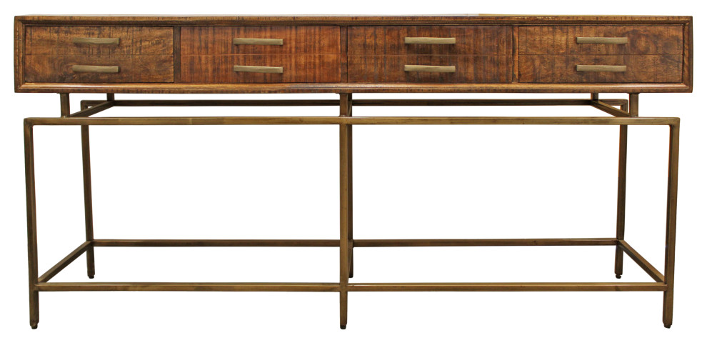 Goldbust Console Table with 4 Drawers   Contemporary   Console Tables   by Moti  Houzz