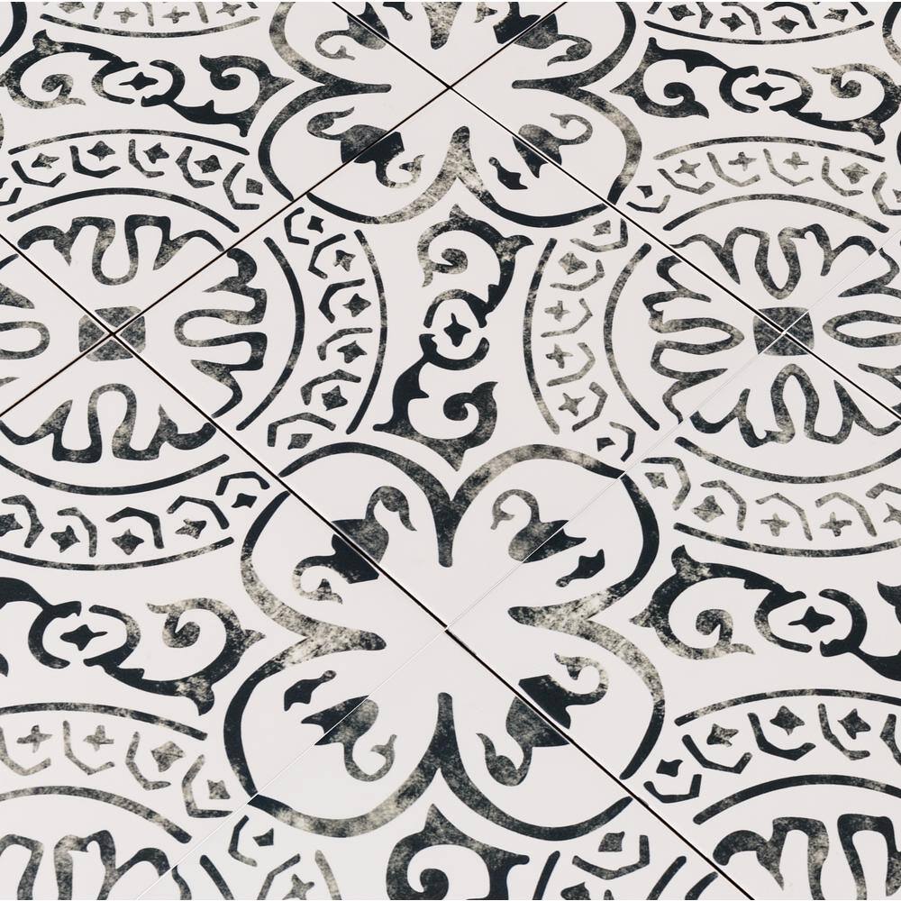 MSI Encaustic Baroque Stamp 8 in. x 8 in. Matte Porcelain Patterned Look Floor and Wall Tile (5.16 sq. ft.Case) NBARSTA8X8