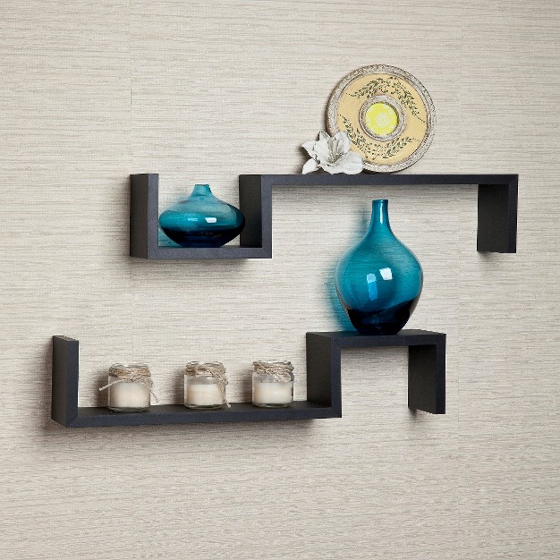 X 4 7 quot Floating Wall Shelving Set Danya B