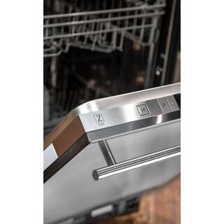 ZLINE Kitchen and Bath 24 in. Top Control 6-Cycle Compact Dishwasher w 2 Racks in Stainless Steel  Modern Handle DW-304-24