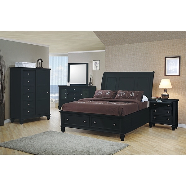 Coaster Furniture Sandy Beach 5-piece Storage Bedroom Set with Sleigh Headboard - - 21405120