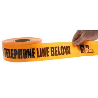 IDEAL 3 in. x 1000 ft. Non-Detect Underground Caution Buried Telephone Line Orange 42-103