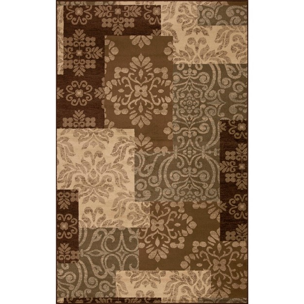 Floral Medallion Blocks Geometric Power loomed Living Room Bedroom Entryway Indoor Area Rug Or Runner 4 x27 X 6 x27 Beige Blue Nile Mills