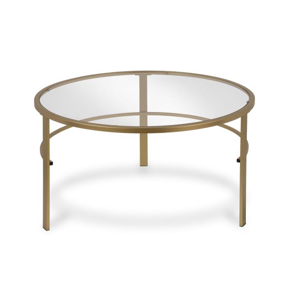 Gaia Round Nested Coffee Table in Brass