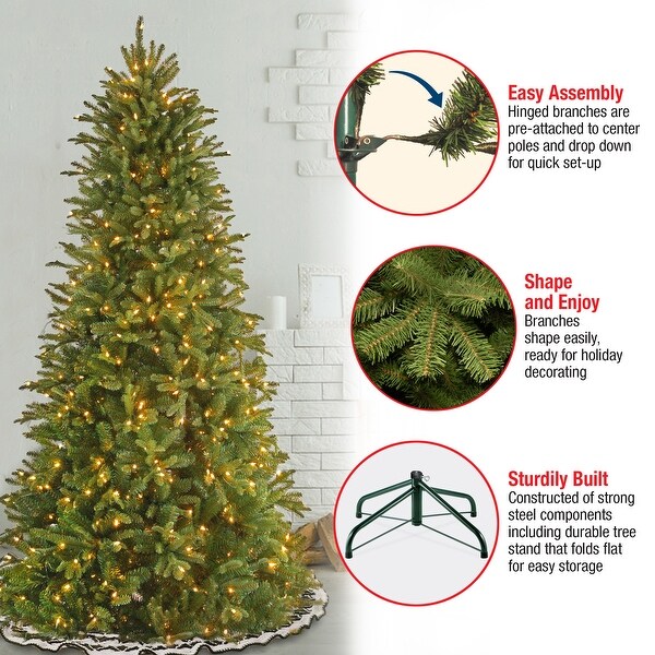 National Tree Company 6.5 ft. Prelit Realistic Artificial Slim Fir Tree