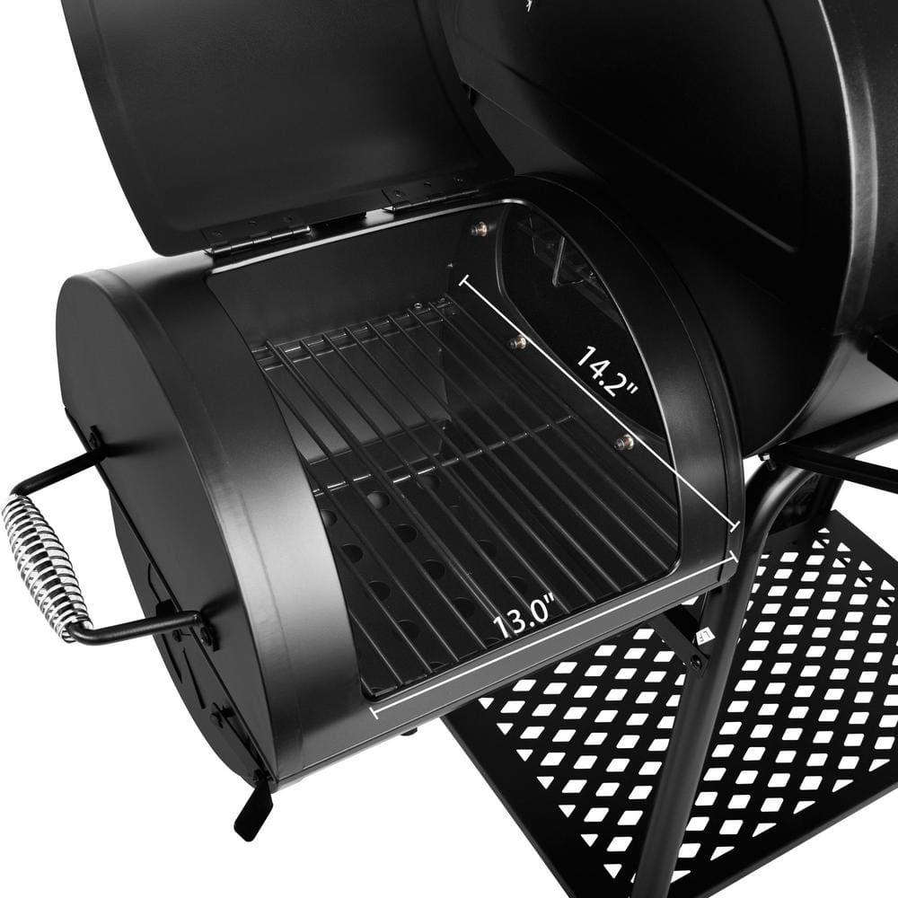 Royal Gourmet Charcoal Grill with Offset Smoker in Black Plus A Cover