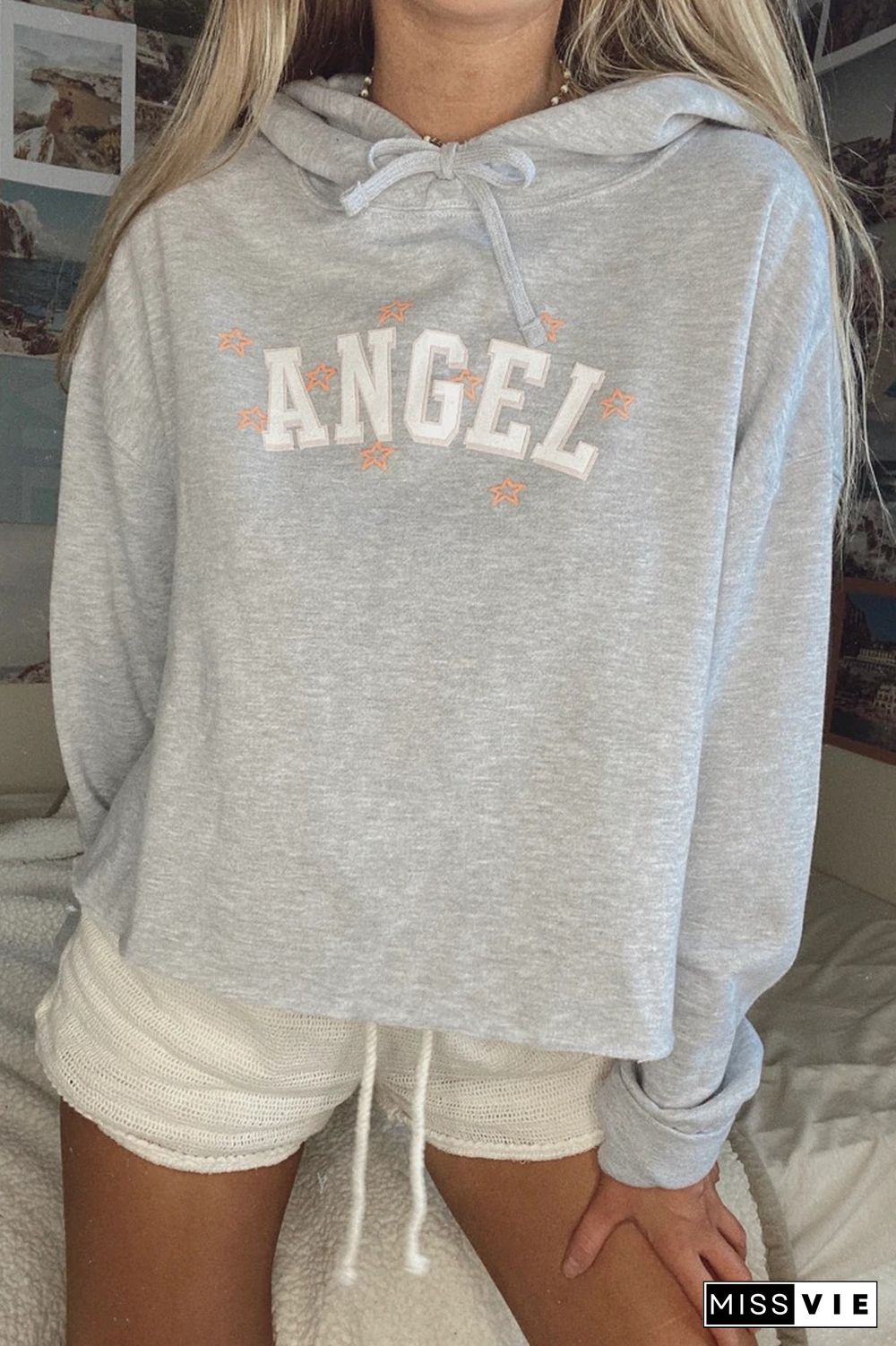 Angel Cropped Hoodie