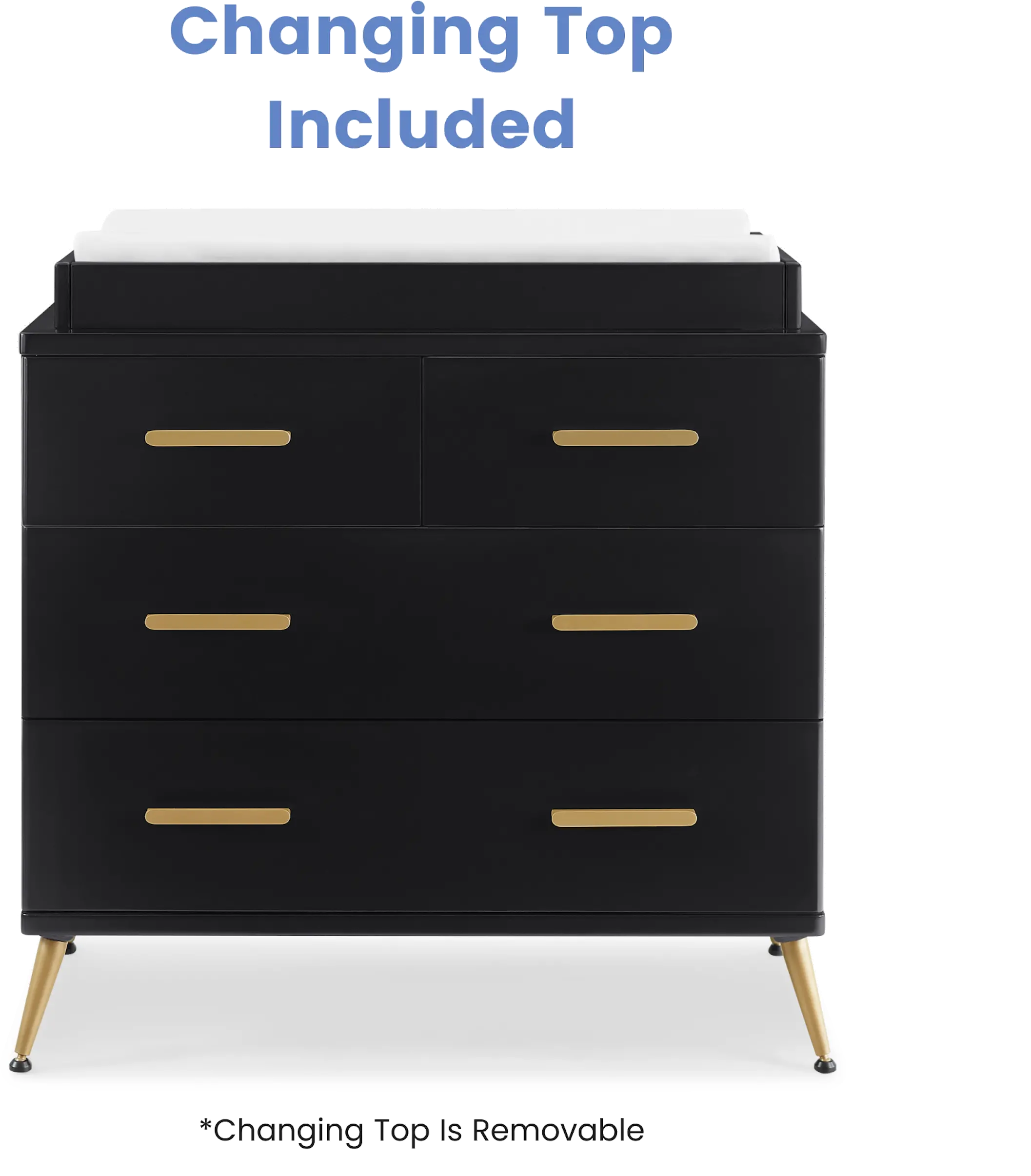 Sloane Black Dresser with Changing Top