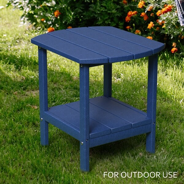 Outdoor Side Table for Adirondack Chairs，AllWeather Resistant HumidityProof Waterproof StainProof Accent Tables