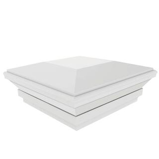 Veranda 4 in. x 4 in. White Contemporary Post Cap with Glue 73019099