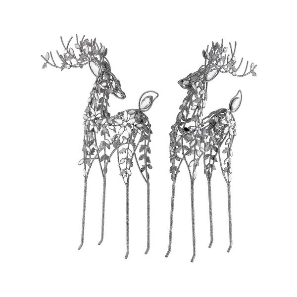 19.5 Wire Jewel Deer Set of 2