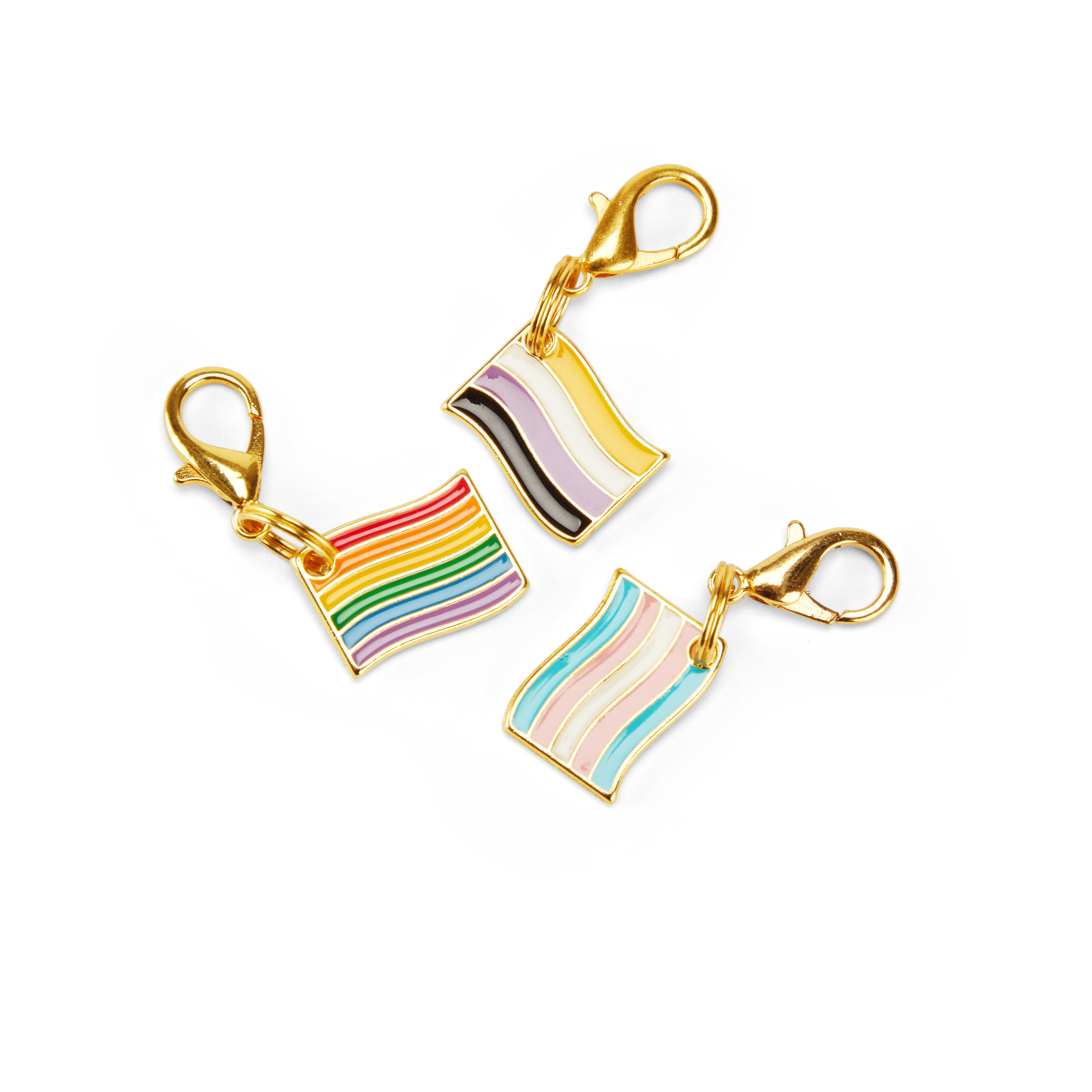 YOULY Multi Flag Charm Pack for Dog， Pack of 3