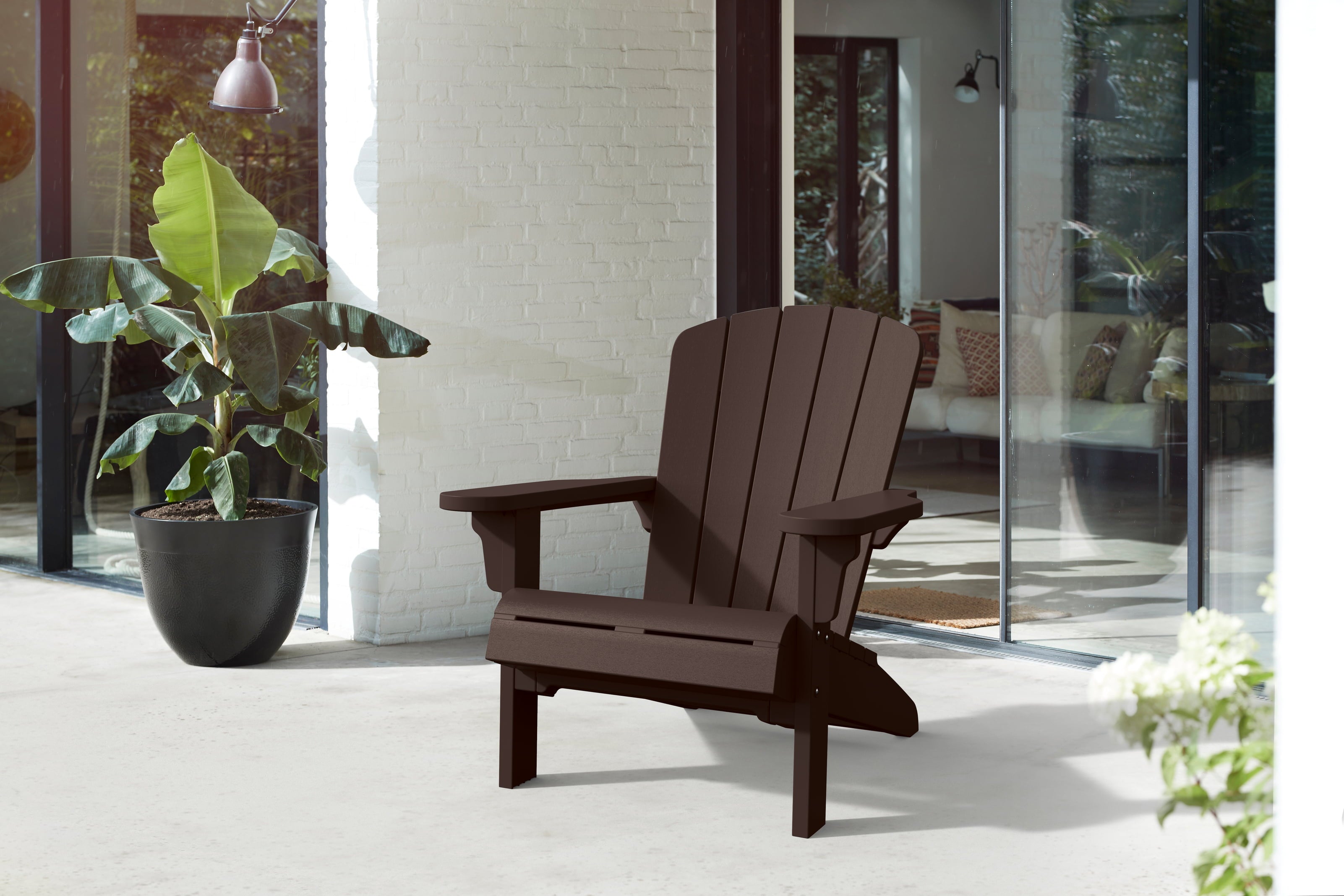 Keter Adirondack Chair, Resin Outdoor Furniture, Brown