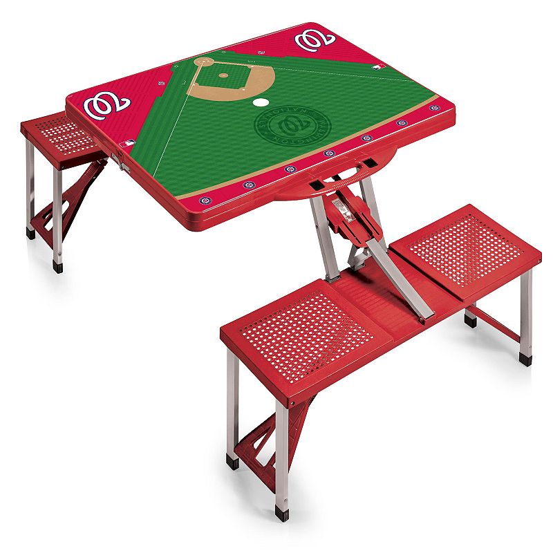 Picnic Time Washington Nationals Portable Picnic Table with Field Design