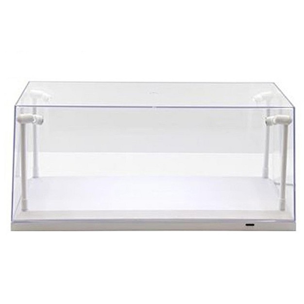 Collectible Display Show Case With Led Lights For 1 18 1 24 Models With White Base By Illumibox