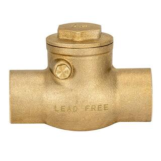 EZ-FLO 34 in. Brass C x C Sweat Swing Check Valve 20443LF