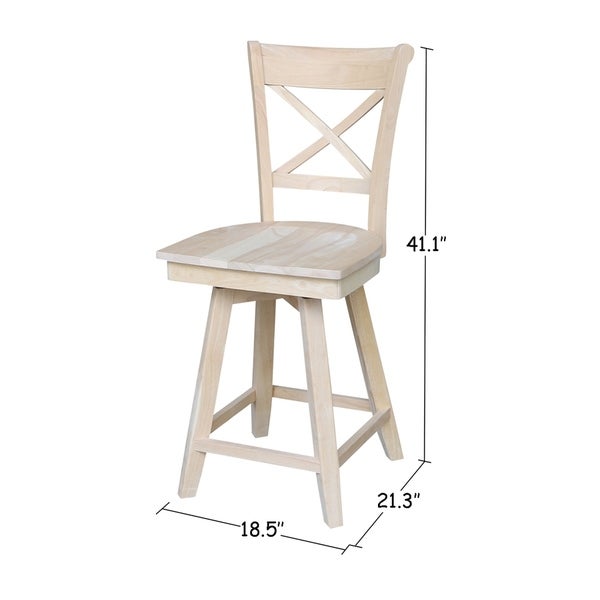 Charlotte Stool with Swivel Seat - Unfinished