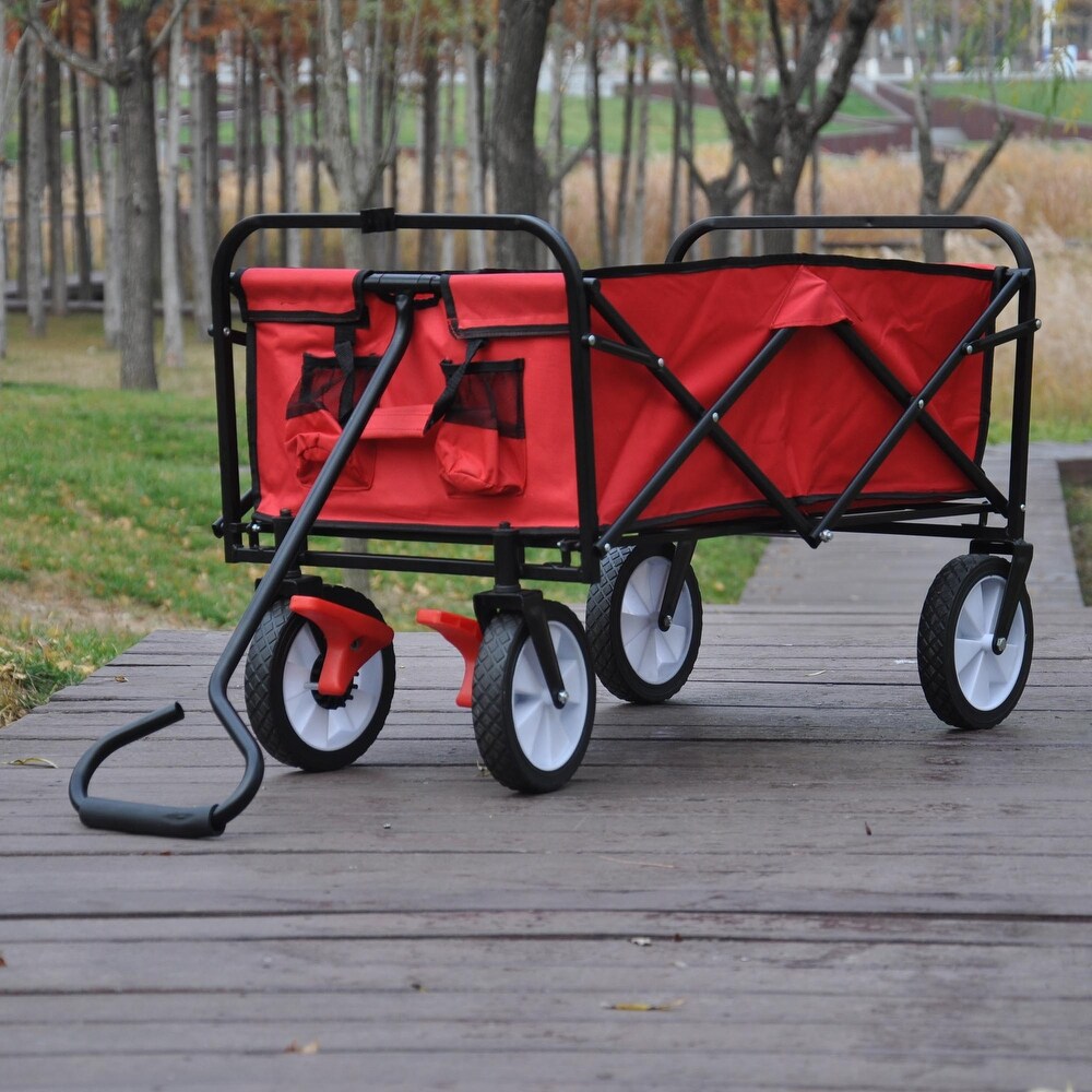 Outdoor Utility Folding Wagon Shopping Beach Cart