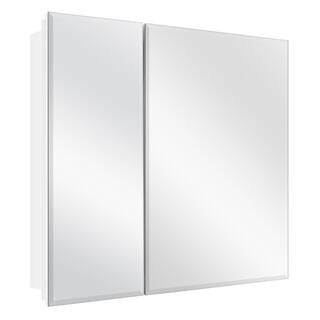 Glacier Bay 30 in. x 26 in. Frameless Recessed or Surface-Mount Bi-View Medicine Cabinet with Mirror 83010