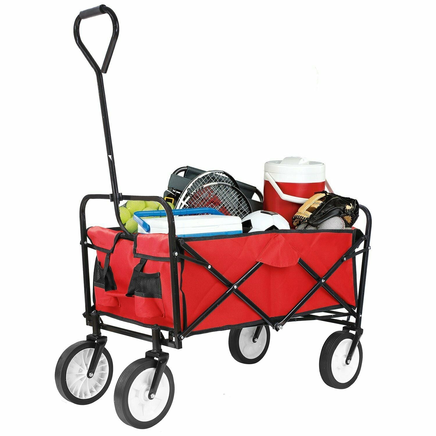 Increkid Collapsible Folding Utility Wagon Outdoor Wagon Cart Garden Cart