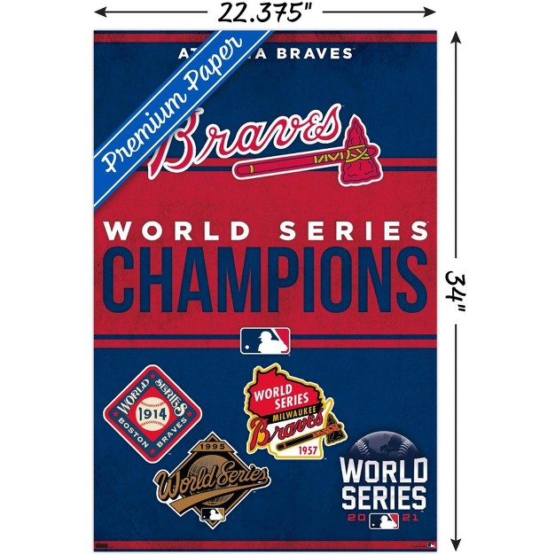 Trends International Mlb Atlanta Braves Champions 23 Unframed Wall Poster Prints